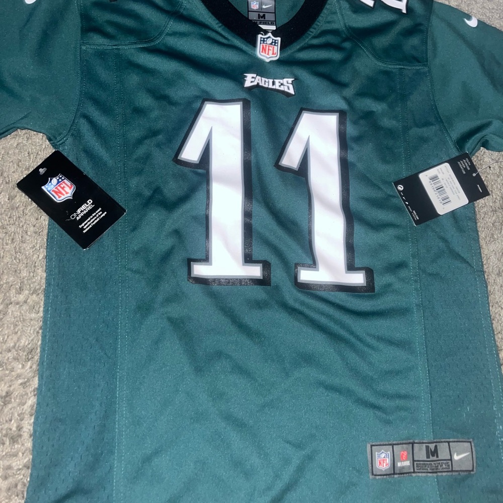 NWT NFL Teal and Black Eagles 10/12 On Field Jersey